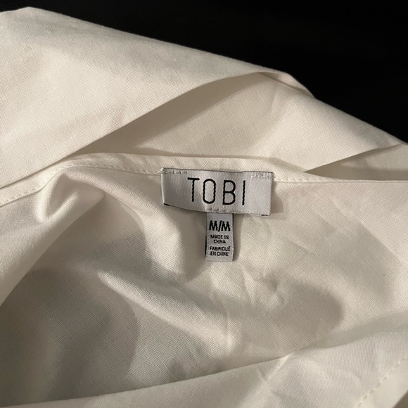 Tobi Joanne White One Shoulder Crop Top - Size Medium - Picture 7 of 11